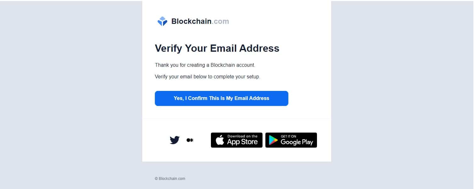 شكل رسالة تأكيد البريد الإلكتروني على منصة البريد الإلكتروني التي تتبعها