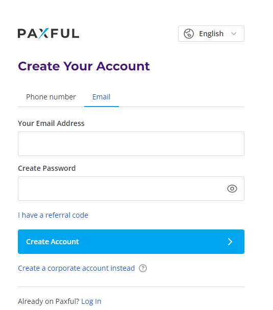 إنشاء حساب على منصة Paxful