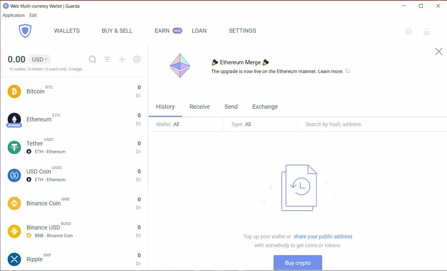 بهذا الشكل النهائي الموضح أمامك في الصورة التالية يكون الشكل الذي تظهر به المحفظة الرقمية الجديدة الخاصة بك