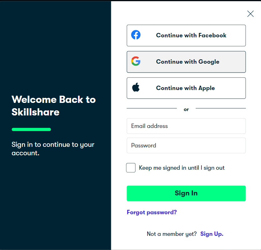 إنشاء حساب على سكيل شير skillshare