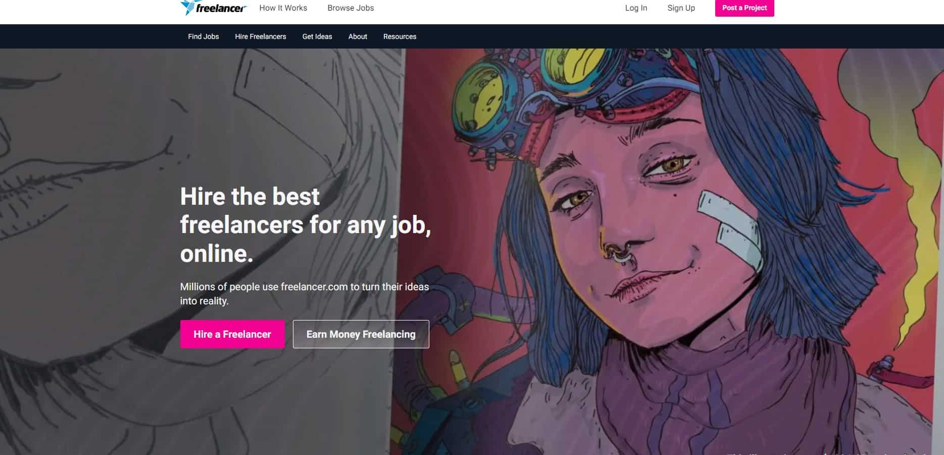 خطوات إنشاء حساب على Freelancer