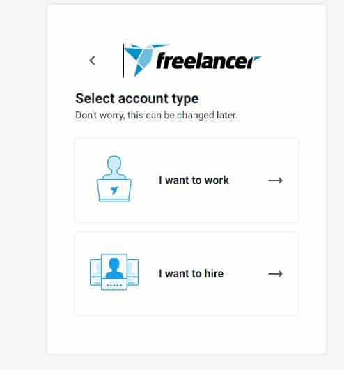 خطوات إنشاء حساب على Freelancer
