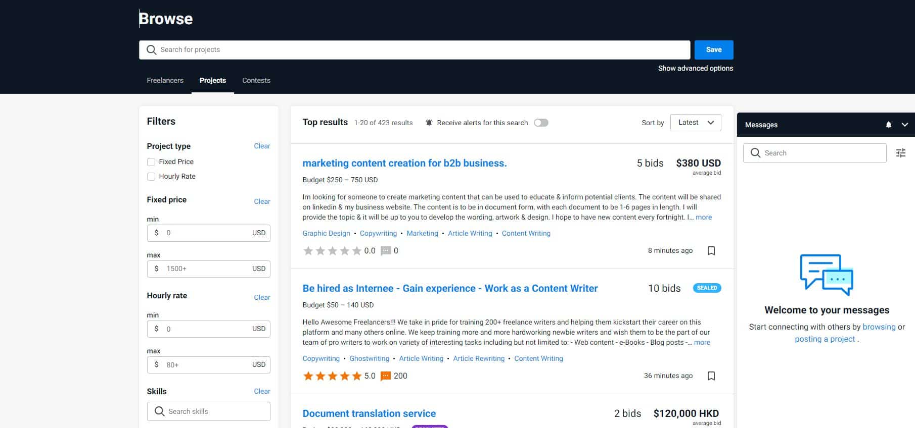 خطوات إنشاء حساب على Freelancer