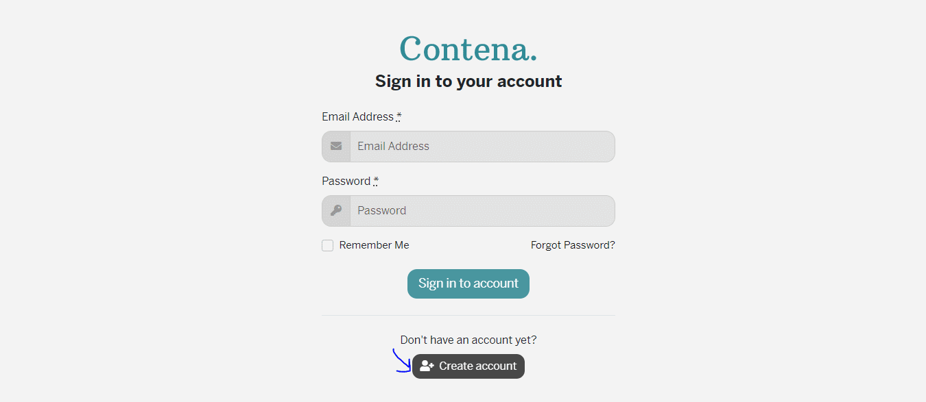 إنشاء حساب على موقع Contenta