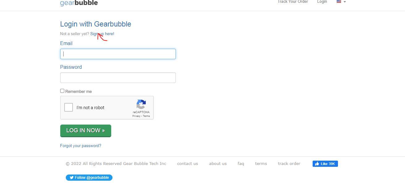 إنشاء حساب على Gear Bubble