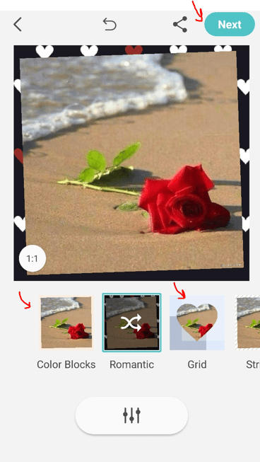 إنشاء مشروع جديد PicCollage
