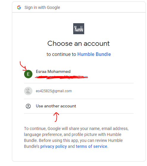 إنشاء حساب على موقع Humble Bundle