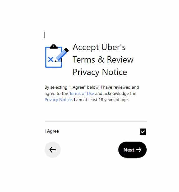 خطوات إنشاء حساب على uber eats