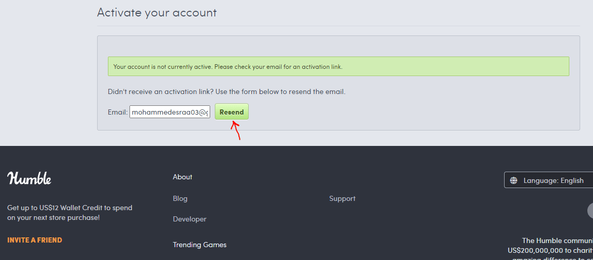إنشاء حساب على موقع Humble Bundle