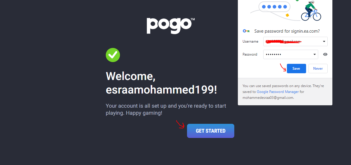 إنشاء حساب على موقع Pogo