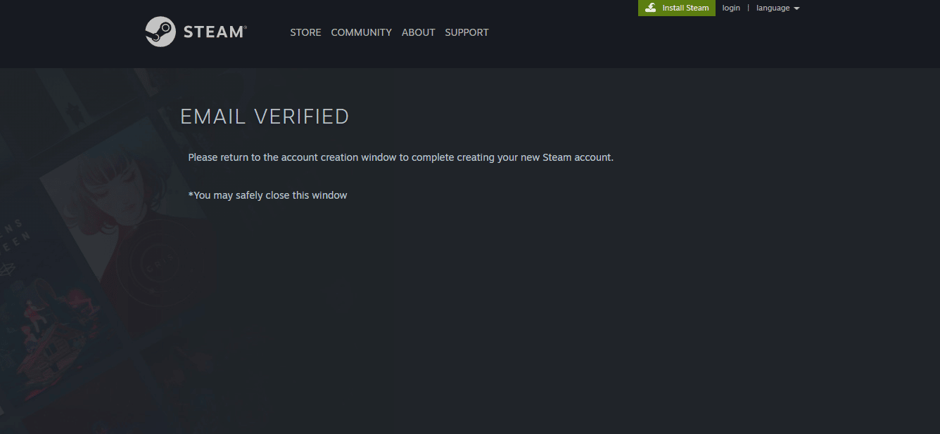 إنشاء حساب على steampowered.com
