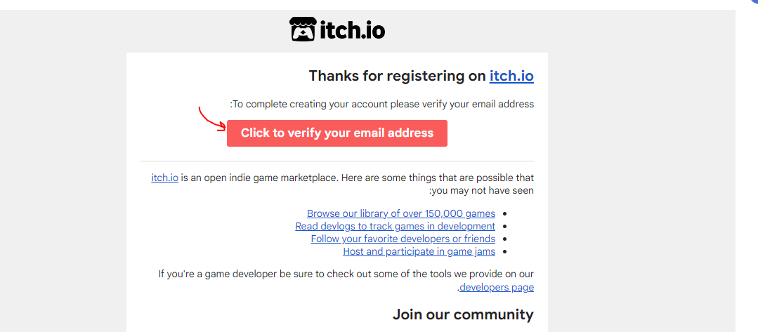 خطوات إنشاء حساب على موقع Itch.io