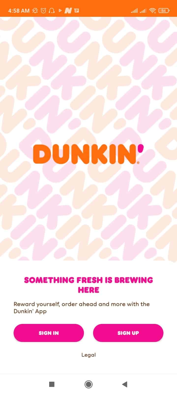 خطوات إنشاء حساب على Dunkin Egypt