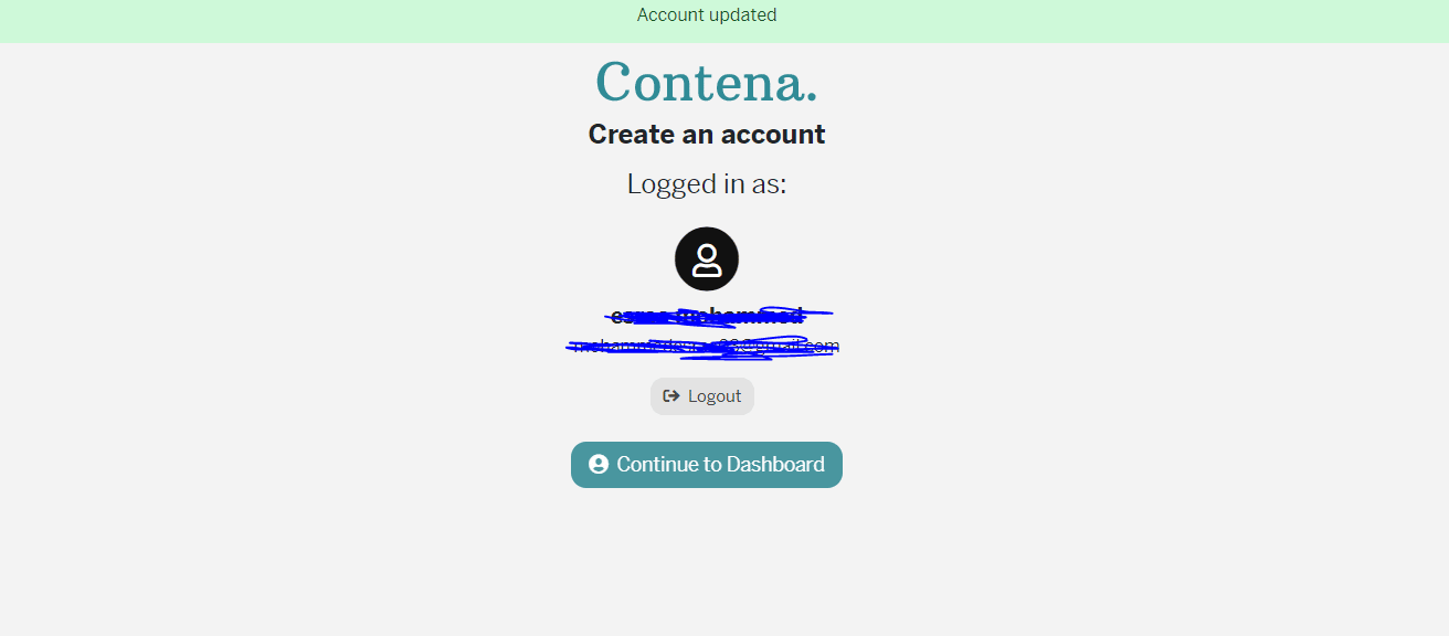 إنشاء حساب على موقع Contenta