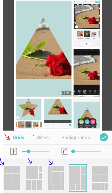 إنشاء مشروع جديد PicCollage