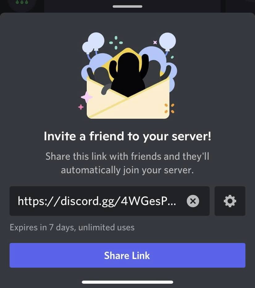 خطوت إنشاء دعوة للأصدقاء على Discord