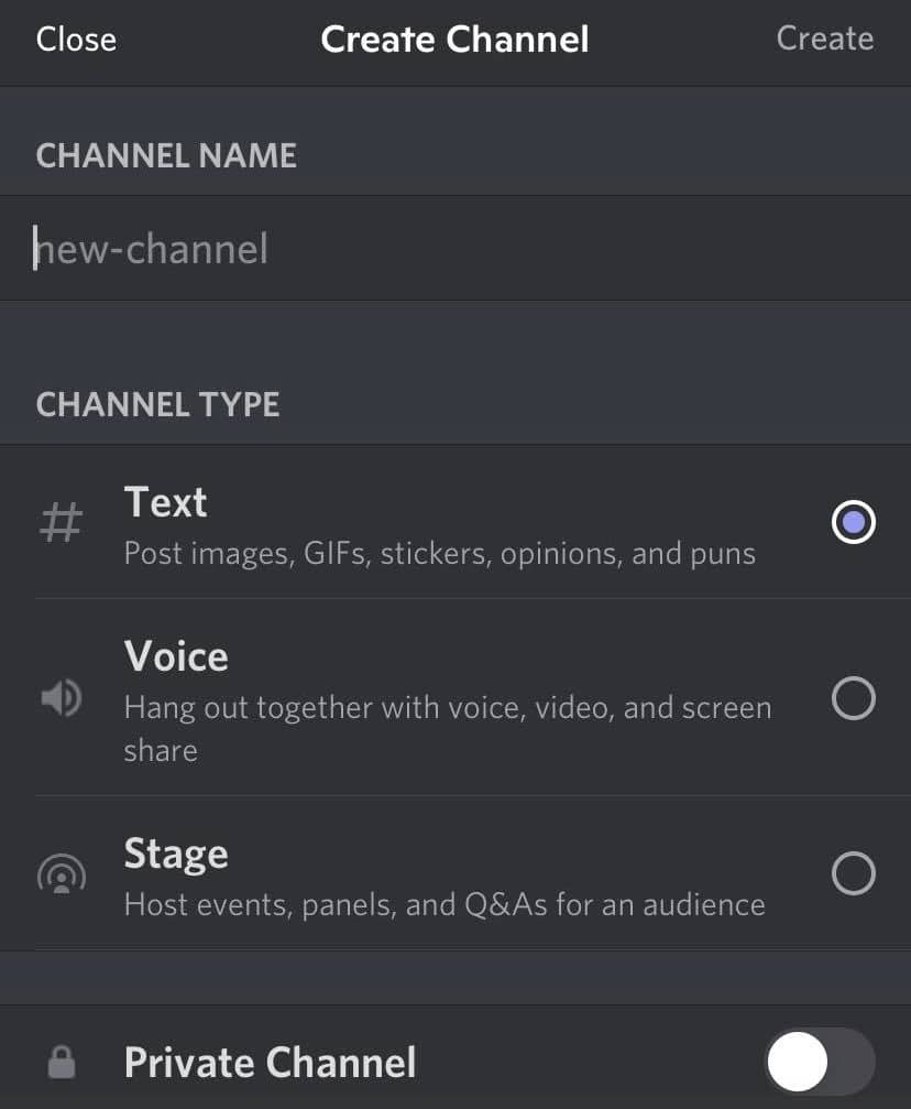 خطوات إنشاء قناة نصية على Discord