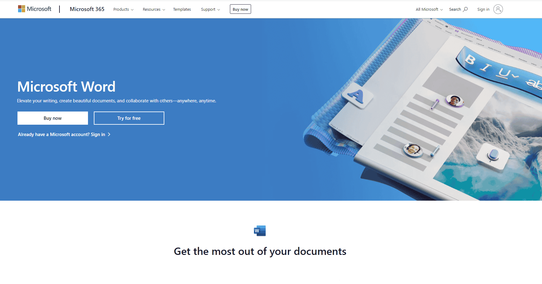خطوات إنشاء حساب على microsoft word