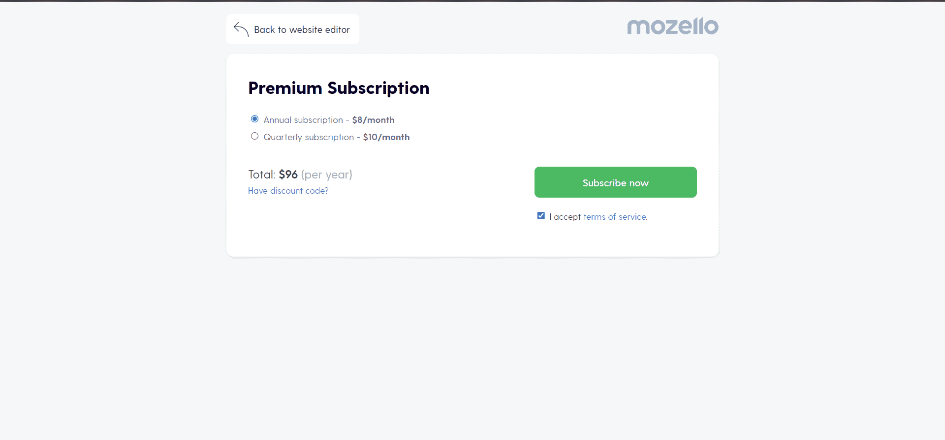 إنشاء موقع ويب mozello