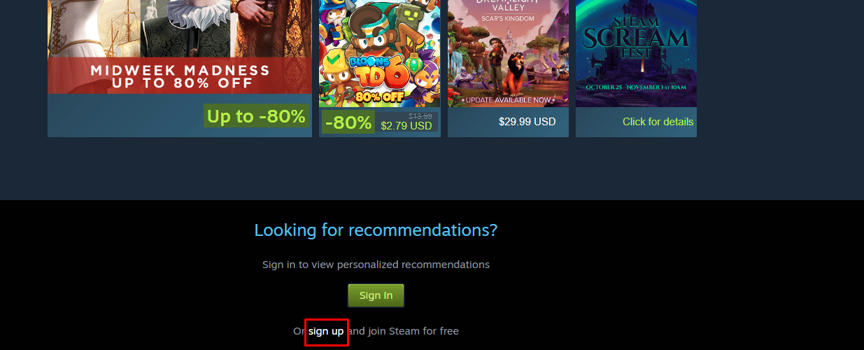 انشاء حساب على steampowered إنشاء