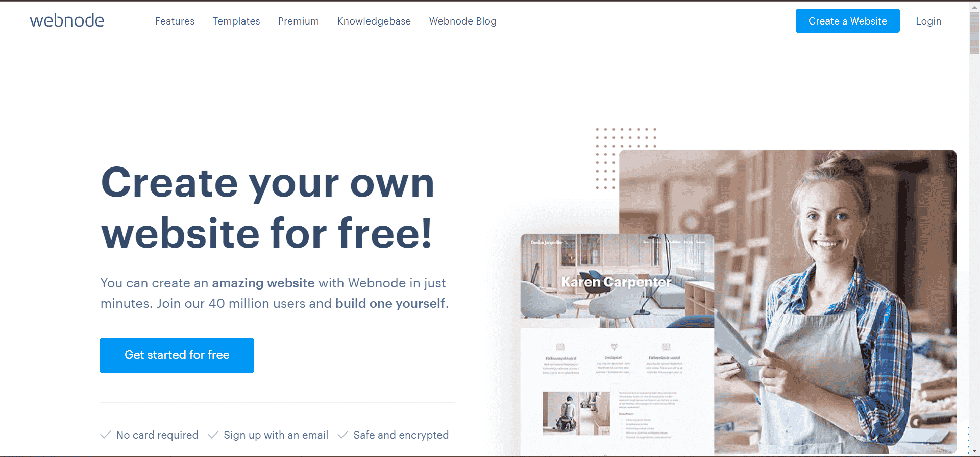 إنشاء موقع ويب webnode