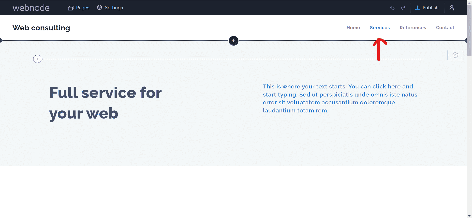 إنشاء موقع ويب webnode