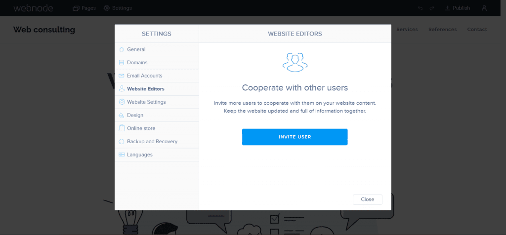 إنشاء موقع ويب webnode