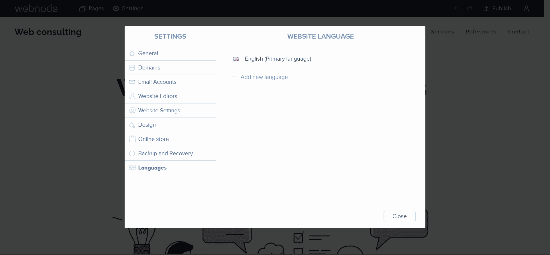 إنشاء موقع ويب webnode