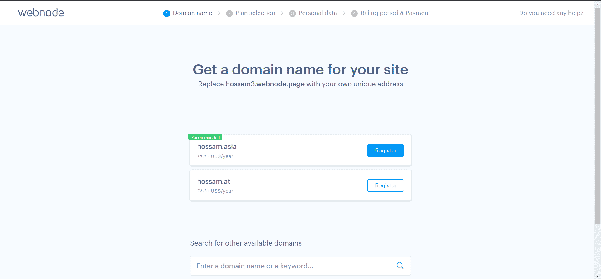 إنشاء موقع ويب webnode