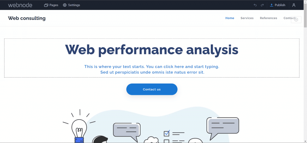 إنشاء موقع ويب webnode