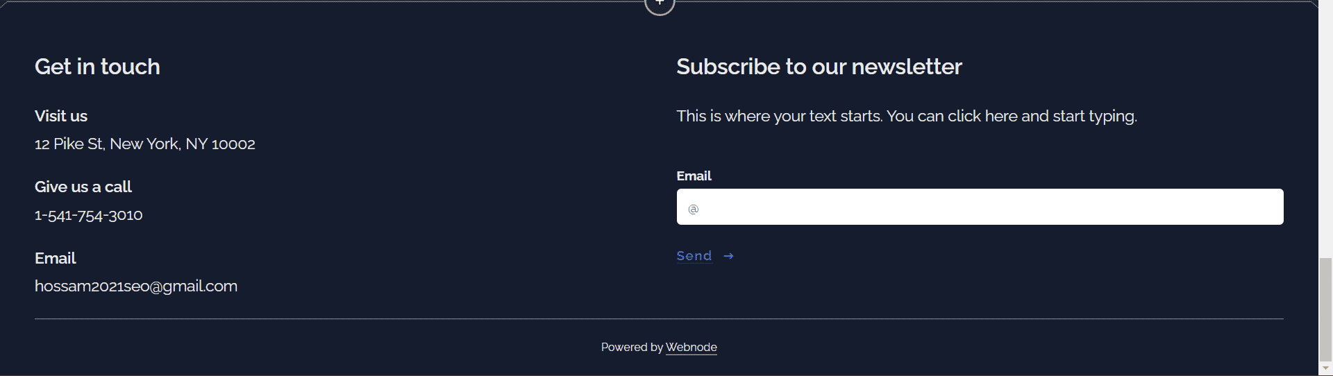 إنشاء موقع ويب webnode