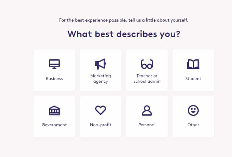خطوات إنشاء حساب على biteable