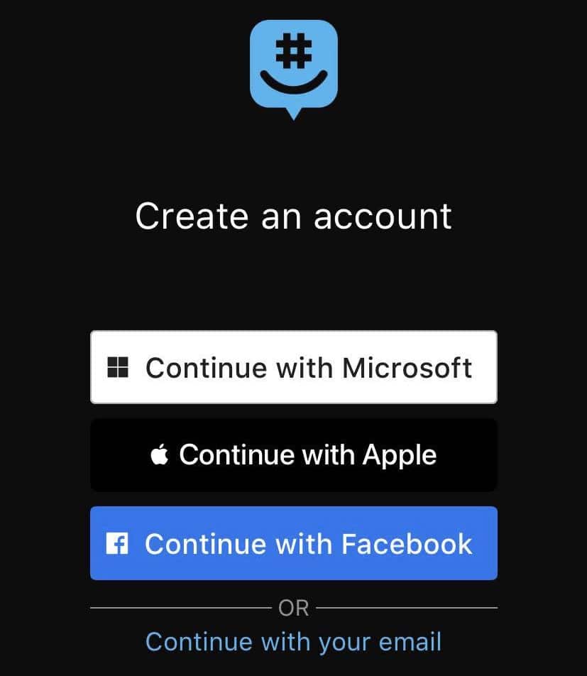 إنشاء حساب على تطبيق GroupMe