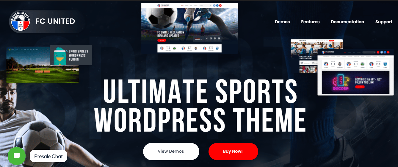 قالب ووردبريس FC United للرياضة