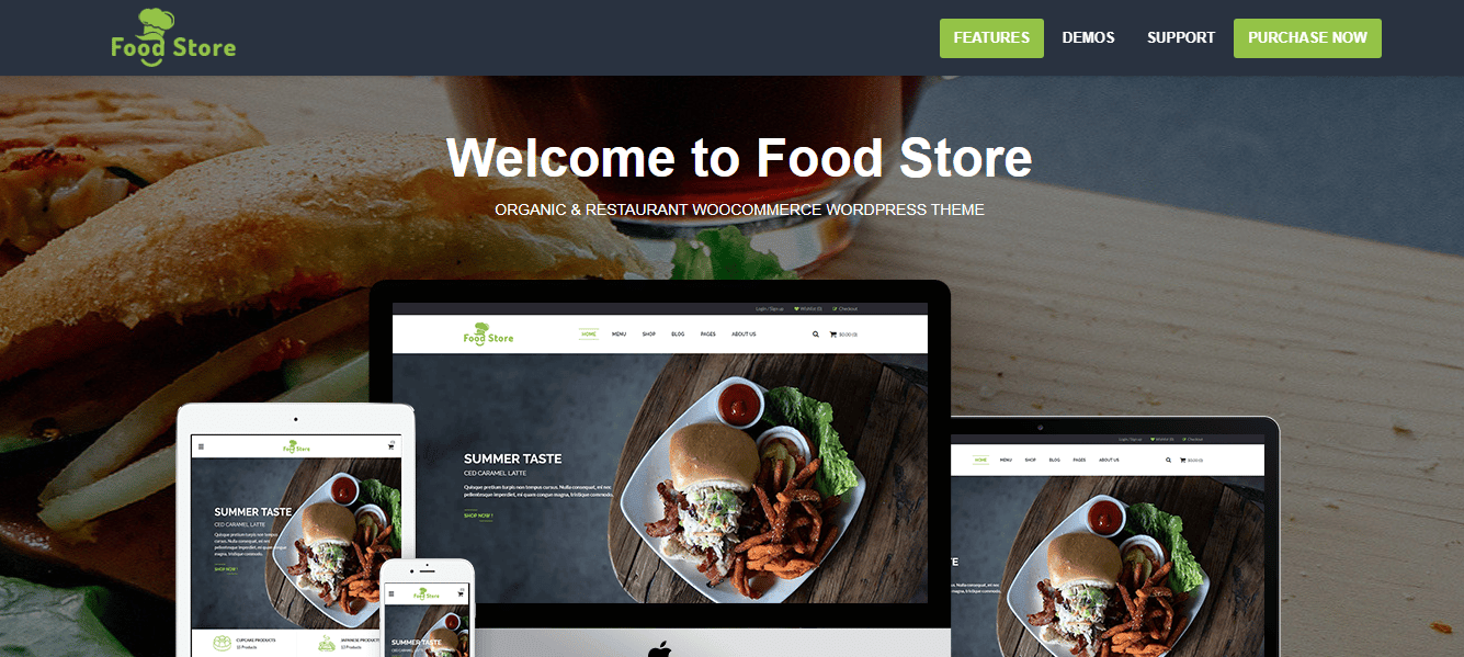 قالب ووردبريس Food Store الغذائي