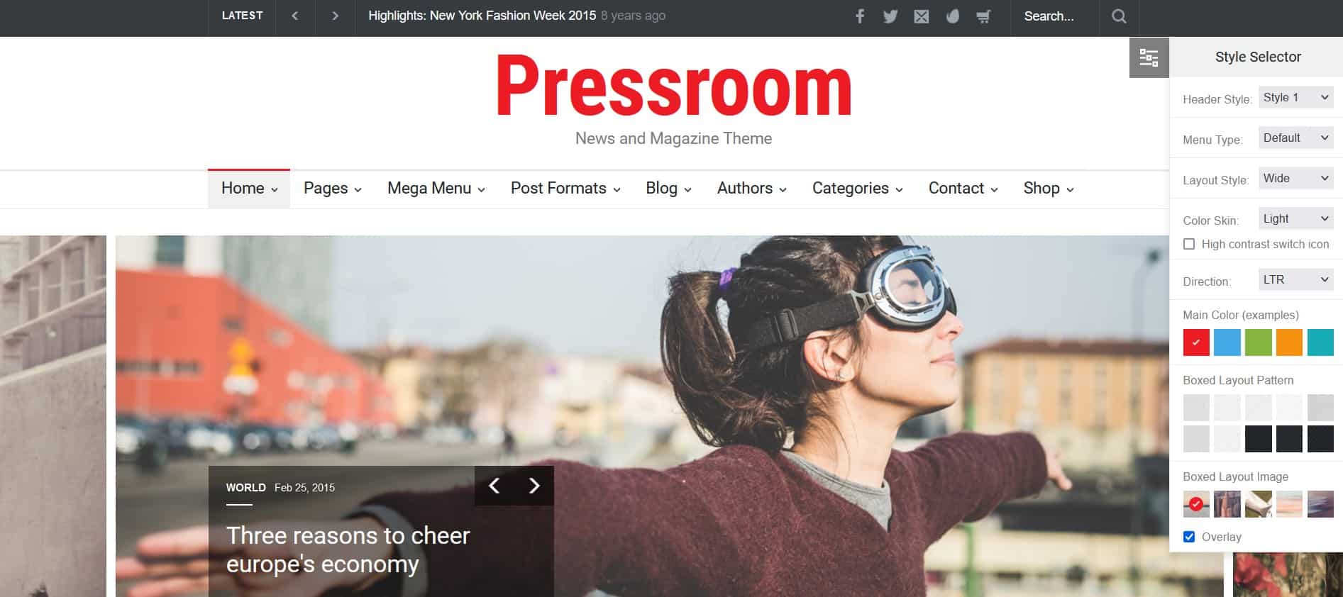 قالب ووردبريس Pressroom الاخباري