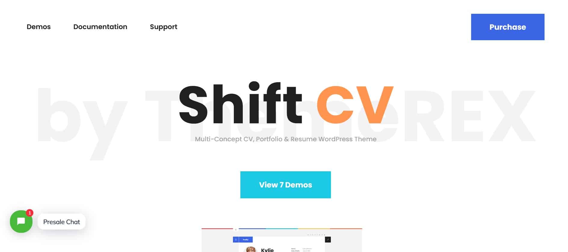 قالب ووردبريس ShiftCV