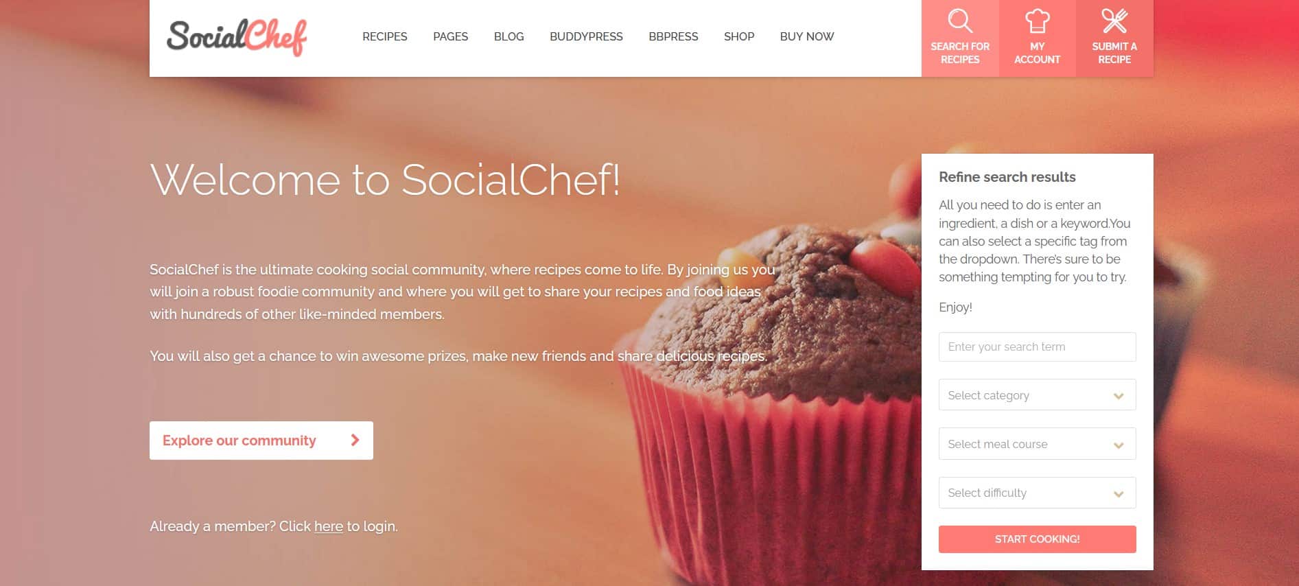 قالب ووردبريس SocialChef