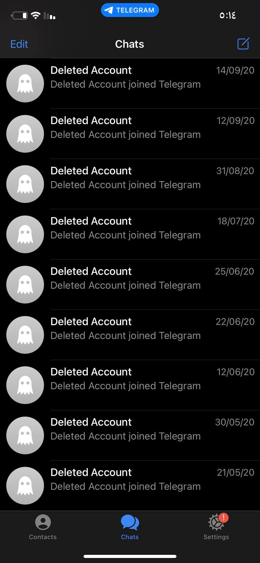 إنشاء دردشة في Telegram