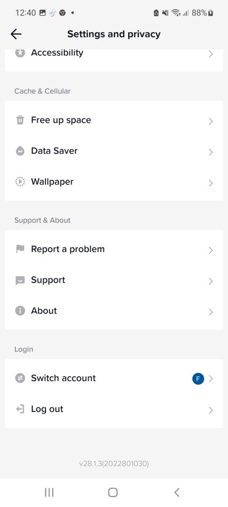 Settings & Privacy on TikTok