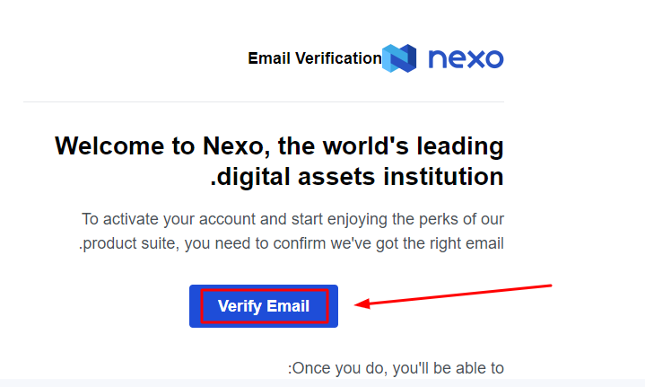 خطوات إنشاء حساب في Nexo